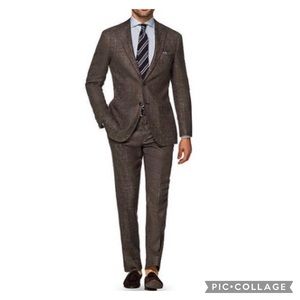 SuitSupply Havana Wool Silk Linen Brown Suit